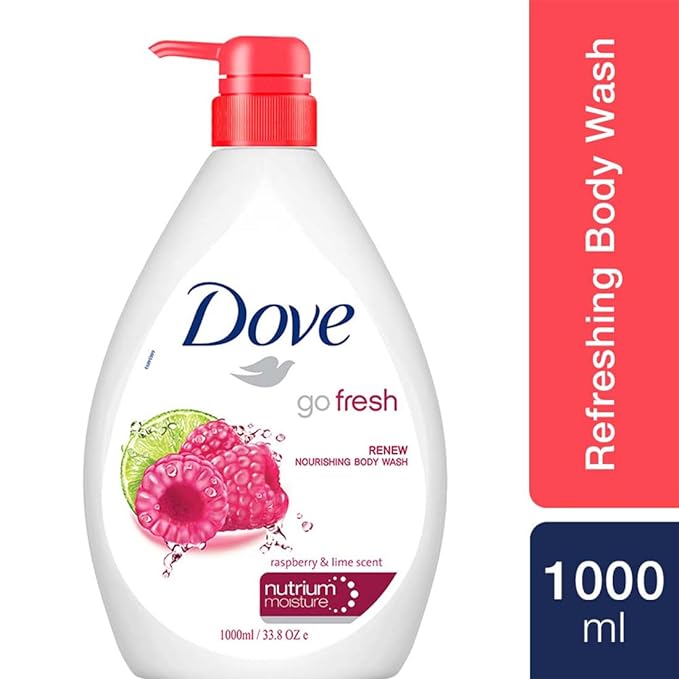 Dove Renewing Raspberry Body Wash with Lime Pump Bottle Go Fresh Nourishing Shower Gel