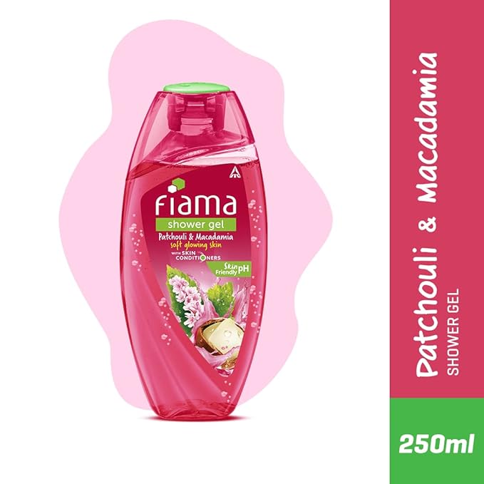 Fiama Body Wash Shower Gel Patchouli & Macadamia Body Wash for Women & Men