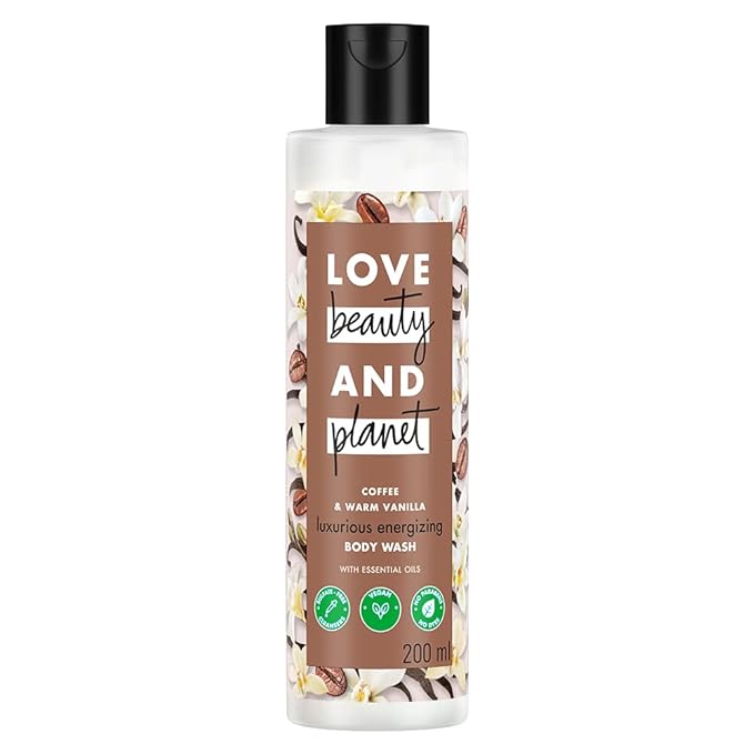 Love Beauty & Planet Coffee & Warm Vanilla Energising Body Wash Liquid Shower Gel