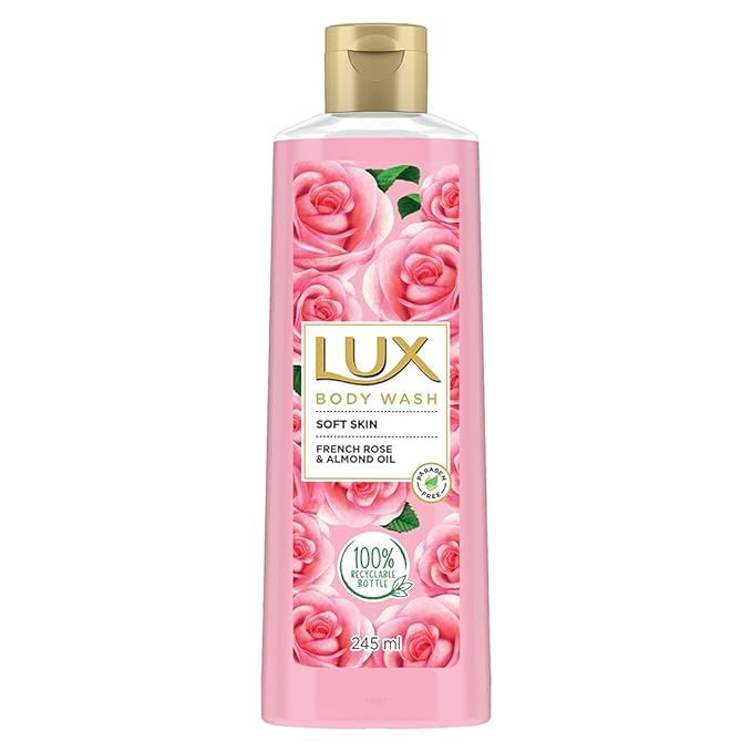 Lux Body Wash Soft Skin French Rose & Almond Oil Super Saver XL Pump Bottle with Long Lasting Fragrance
