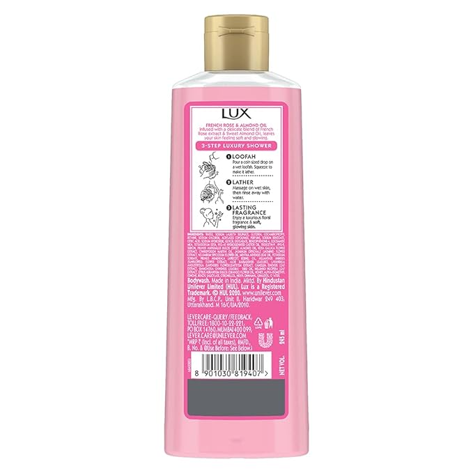Lux Body Wash Soft Skin French Rose & Almond Oil Super Saver XL Pump Bottle with Long Lasting Fragrance