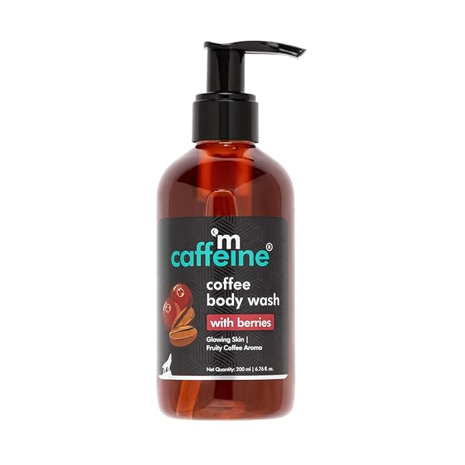 mCaffeine Coffee Body Wash with Berries De-Tan & Deep Cleansing Shower Gel For Men & Women