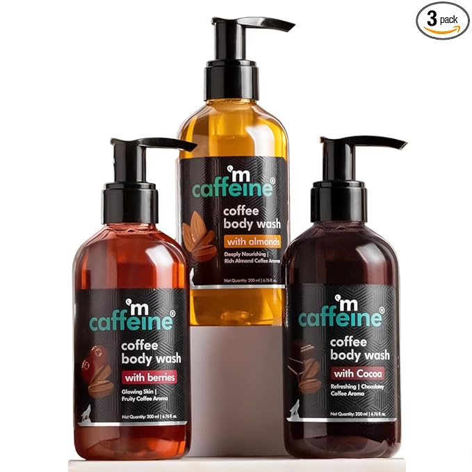 mCaffeine Coffee Body Washes For Tan Removal & Deep Cleansing, Pack of 3