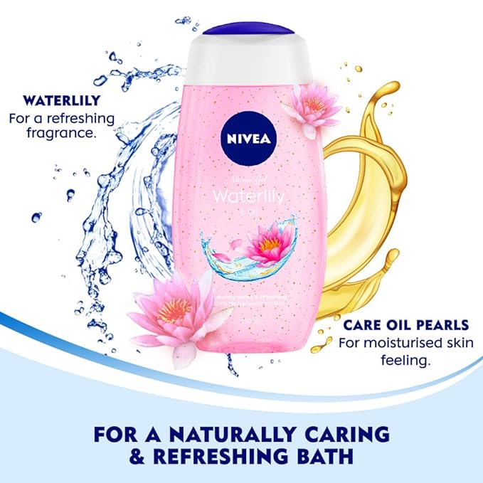 Nivea Waterlily & Oil Body Wash Shower Gel with Care Oil Pearls