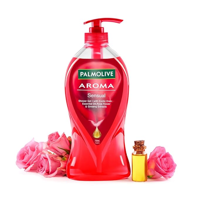 Palmolive Rose, Orange Essential Oil & Ginseng Aroma Sensual Body Wash