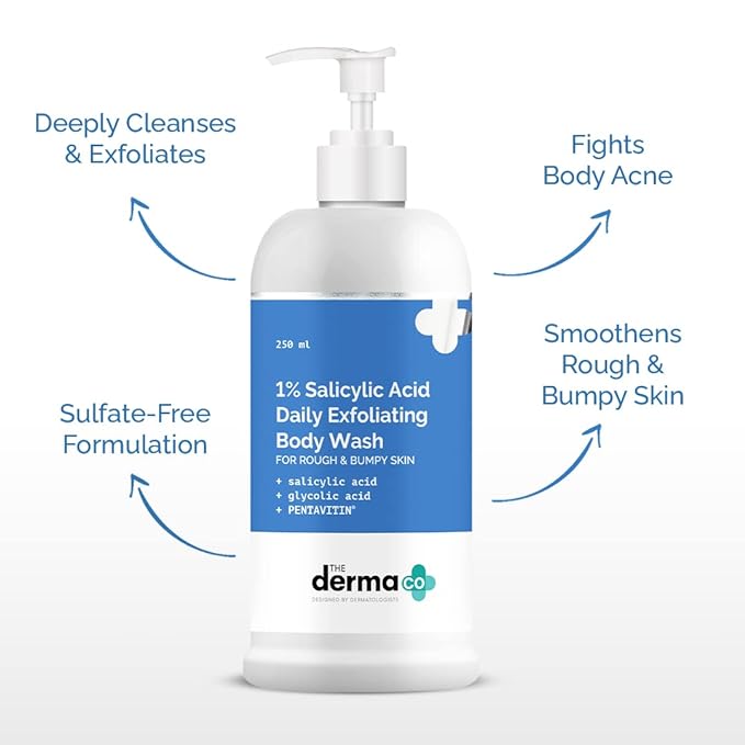 The Derma Co 1% Salicylic Acid Daily Exfoliating Body Wash with Salicylic Acid