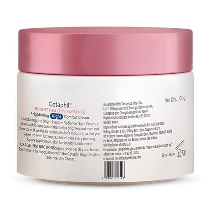 Cetaphil Brightening Night Comfort Cream For Dark Spots, Uneven Skin Tone