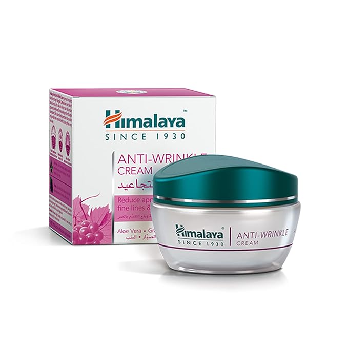 Himalaya Anti-Wrinkle Cream For Men & Women With Aloevera & Grapes Reduce Wrinkles, Fine Lines & Age