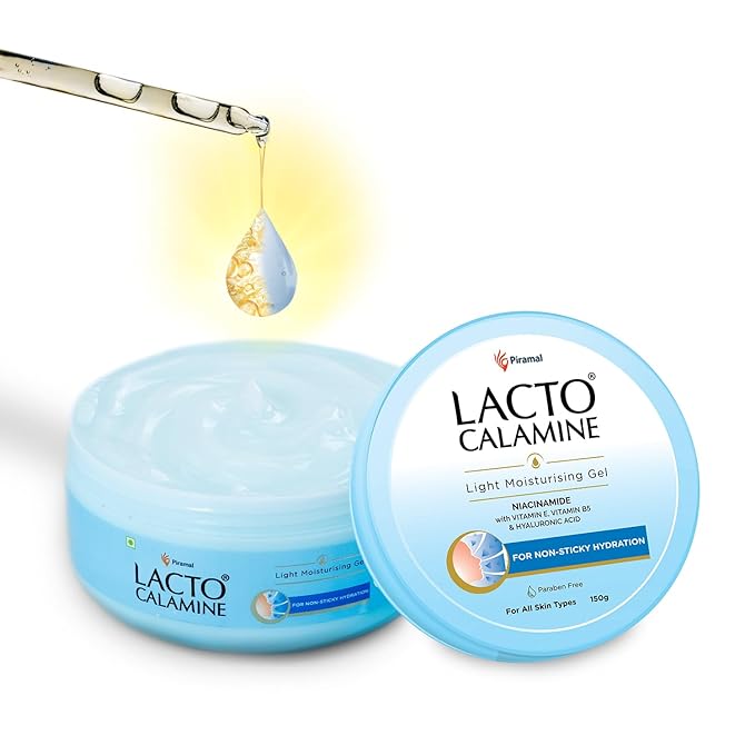Lacto Calamine Super Light Moisturizer for Face Moisturiser for Oily Skin with Niacinamide, Hyaluronic Acid