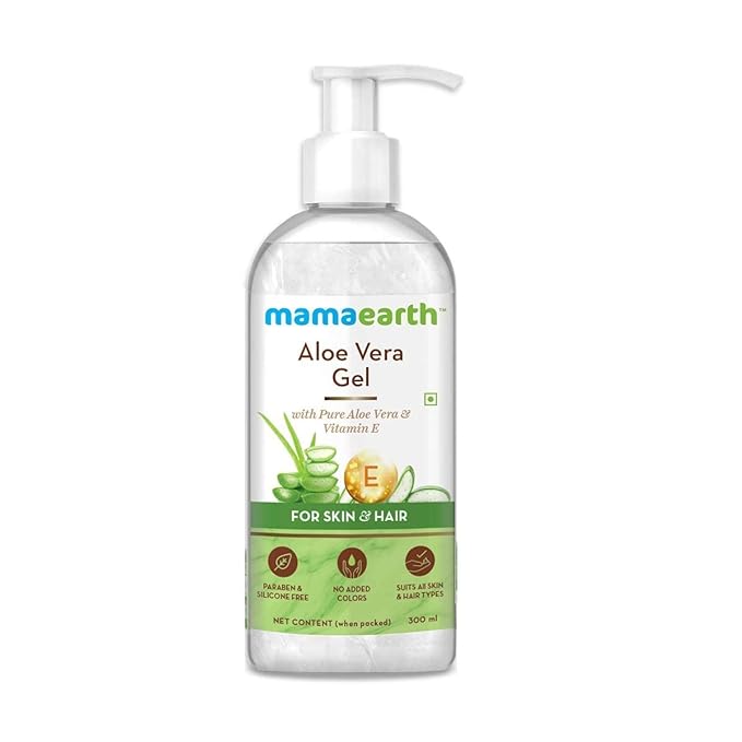 Mamaearth Aloe Vera Gel For Face, with Pure Aloe Vera & Vitamin E for Skin and Hair