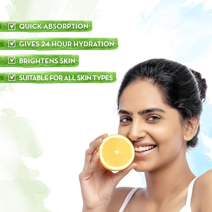 Mamaearth Vitamin C Ultra Light Gel Oil-Free Moisturizer For Face, Body and Hands; with Vitamin C & Aloe Vera Water for Glowing Hydration