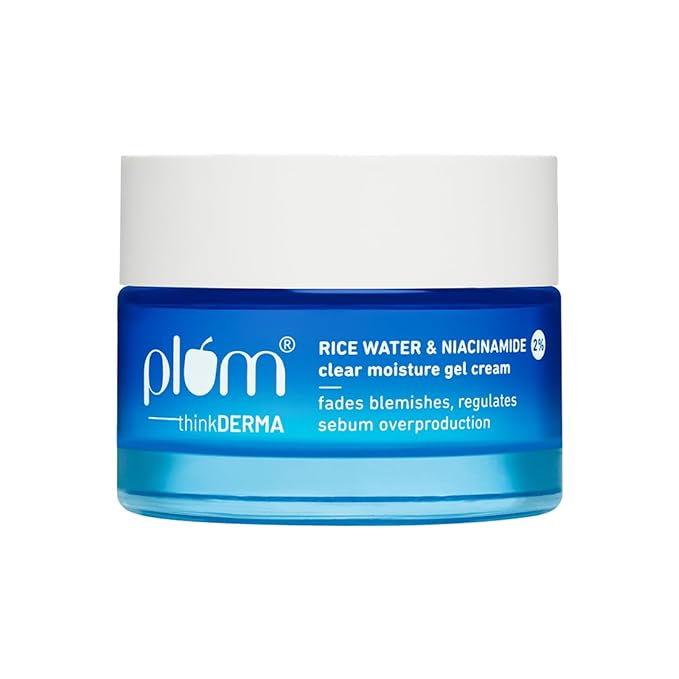 Plum 2% Niacinamide & Rice Water Super Light Gel Cream Moisturizer for Face