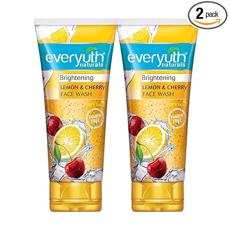 Everyuth Brightening Lemon Cherry Face Wash, Pack of 2
