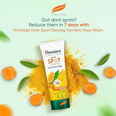 Himalaya Dark Spot Clearing Turmeric Face Wash Organically Sourced & Cold-pressed Turmeric