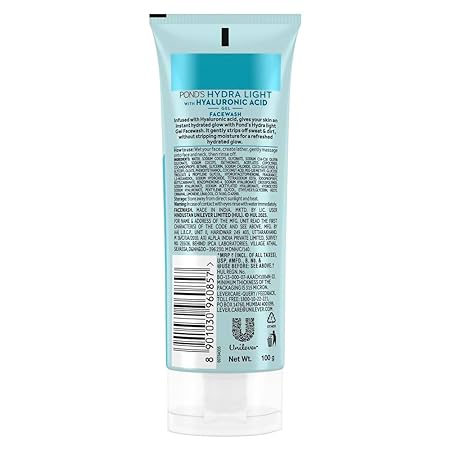 Ponds Hydra Light Hyaluronic Acid Hydrating Gel Facewash Hydrate & Glow