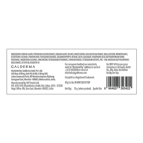 Cetaphil VVF India Cleansing And Moisturising Syndet Bar