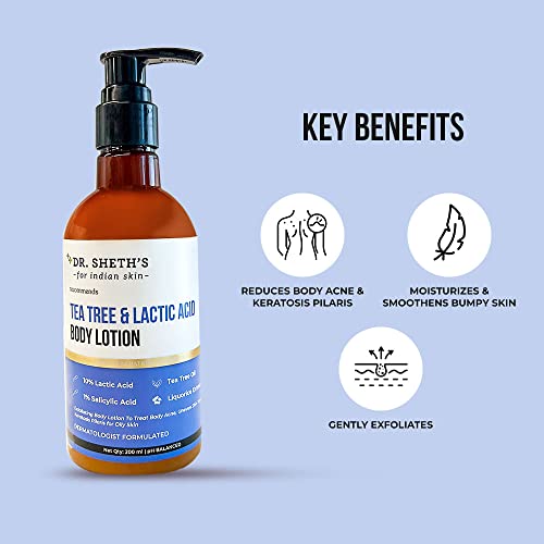 Dr. Sheth's Tea Tree & Lactic Acid Body Lotion With 1% Salicylic Acid