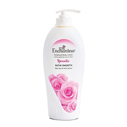 Enchanteur Romantic Perfumed Body Lotion with Aloe Vera & Olive Butter for Satin Smooth Skin, Floral French Fragrance
