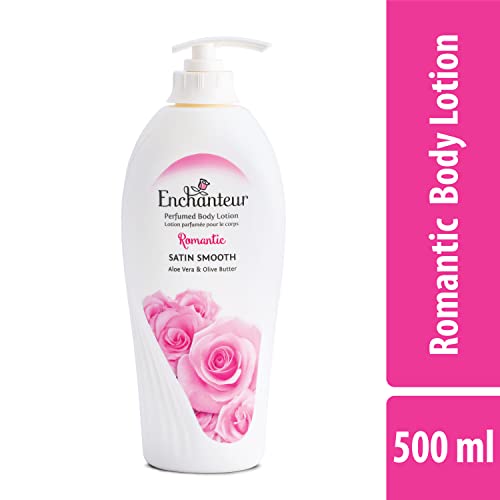 Enchanteur Romantic Perfumed Body Lotion with Aloe Vera & Olive Butter for Satin Smooth Skin, Floral French Fragrance