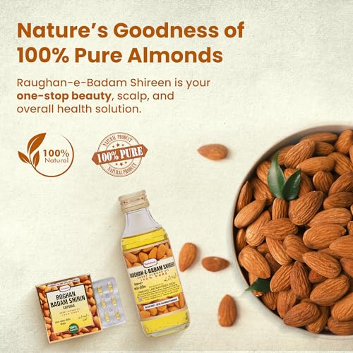 Hamdard RAUGHAN-E-BADAM SHIREEN Sweet Almond Oil for Body, Skin & Hair