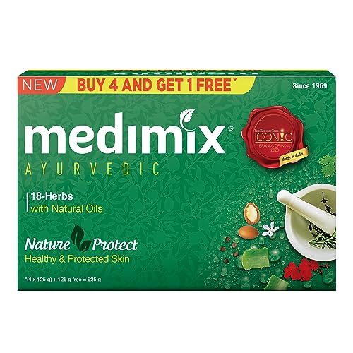 Medimix Ayurvedic Classic 18 Herbs Bathing Soap, Pack of 4