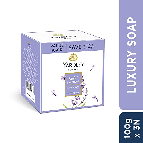 Yardley London English Lavender Luxury Soap Daily Bathing Soap For Women, Pack of 3