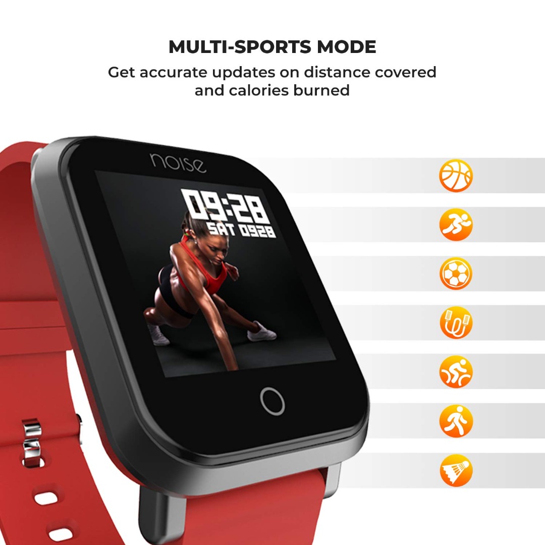 Noise | Full Touch Display | Heart Rate Monitoring | 10-Day Battery Life | ColorFit Pro 2 Smartwatch with IP68 Resistance, Multiple Sports Modes & Health Tracking