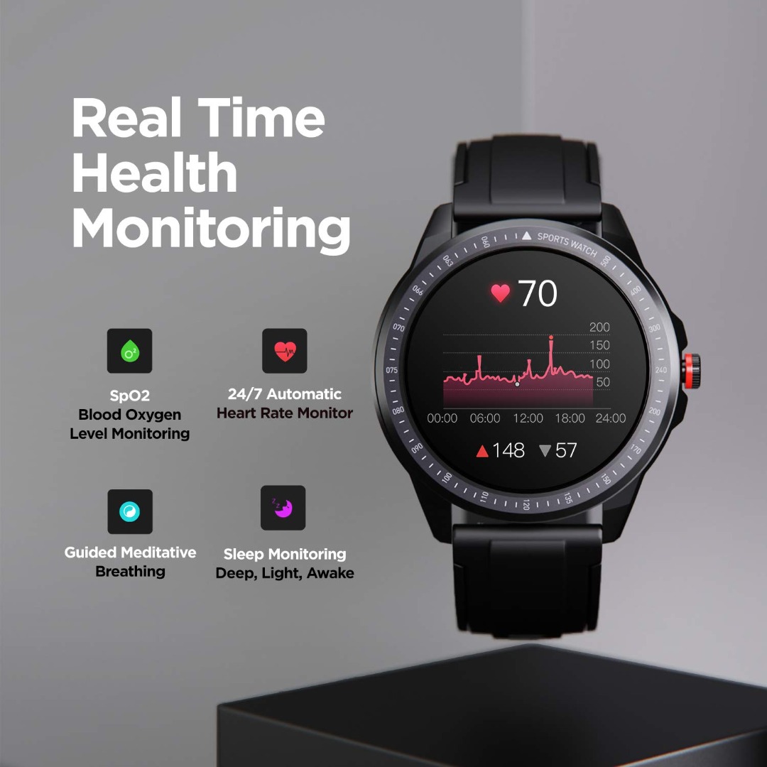 boAt | Activity Tracker | Heart Rate Monitoring | IP68 Water Resistance | Flash Edition Smartwatch with Multiple Sports Modes, SpO2 & Sleep Tracking