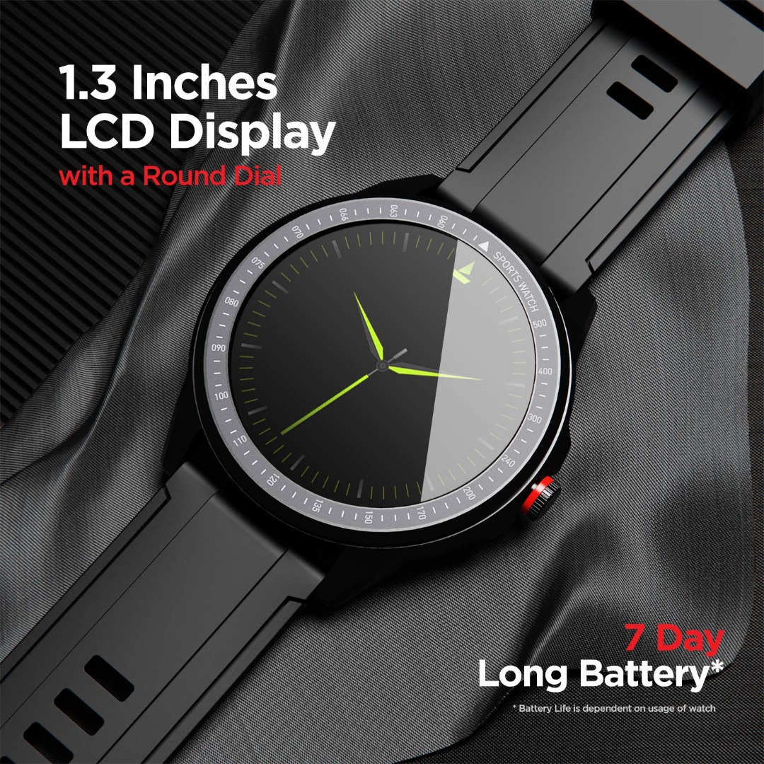 boAt | Activity Tracker | Heart Rate Monitoring | IP68 Water Resistance | Flash Edition Smartwatch with Multiple Sports Modes, SpO2 & Sleep Tracking