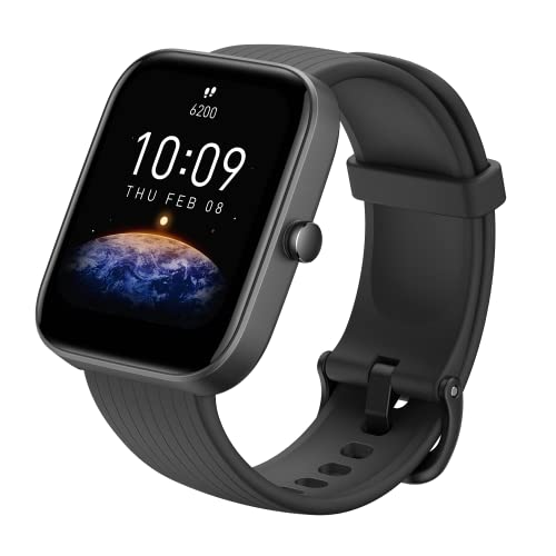 Amazfit | 1.69" Large HD Color Display | 60+ Sports Modes | 14-Day Battery | Bip 3 Smartwatch with SpO2 Monitoring & 5ATM Water Resistance