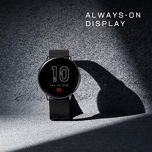 Amazfit | 1.28" AMOLED Always-On Display | 11 Sports Modes | Stylish Design | Zepp E Circle Smartwatch with SpO2, Heart Rate Tracking & 5ATM Water Resistance