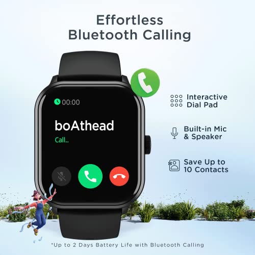 boAt | 1.85" HD Display | Bluetooth Calling | Multi-Sports Modes | Wave Edge Smartwatch with IP68 Resistance, Heart Rate Tracking & 7-Day Battery
