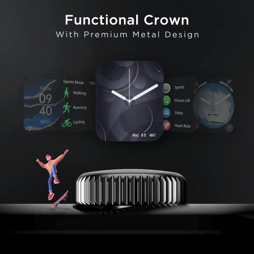 boAt | 1.85" HD Display | Bluetooth Calling | Multi-Sports Modes | Wave Edge Smartwatch with IP68 Resistance, Heart Rate Tracking & 7-Day Battery