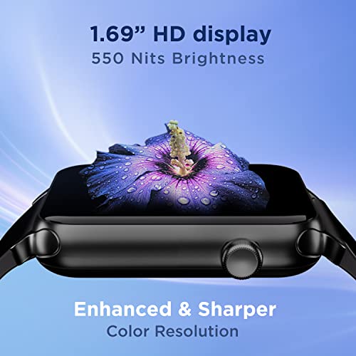 boAt | 1.69" HD Display | Multiple Sports Modes | IP68 Water Resistance | Wave Lite Smartwatch with Heart Rate, SpO2 Monitoring & 7-Day Battery