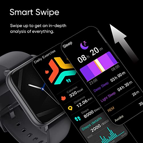 Dizo | 1.91" Super Big Display | Bluetooth Calling | by realme TechLife | Watch D2 Power Smartwatch with IP68 Resistance | 100+ Sports Modes & Health Tracking