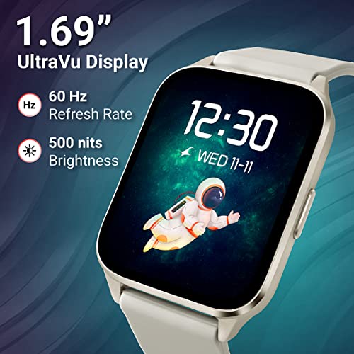 Fastrack New Reflex Beat+ Smartwatch with 1.69" UltraVU Display |  High Brightness |  100+ Watch Faces & Health Tracking