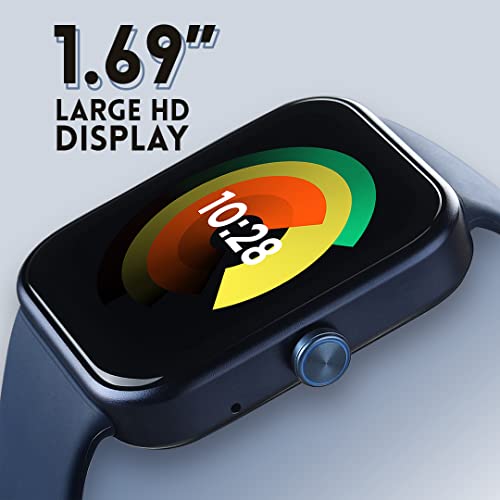 Fastrack | Super Bright HD Display | 10-Day Battery | 5ATM Water Resistance | Reflex Vox Smartwatch with 1.69" Screen | Voice Assistant & Multiple Sports Modes