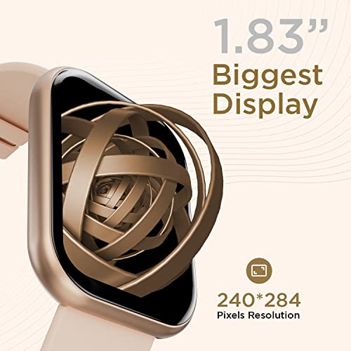 Fire-Boltt | 1.81" Borderless Full Touch Display | Swimming Tracking | Multiple Sports Modes | Dazzle Plus Smartwatch with IP67 Resistance & Health Tracking