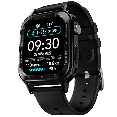 Fire-Boltt | 1.85" Display | Bluetooth Calling | Outdoor Rugged Build | Tank Smartwatch with IP68 Resistance, Multiple Sports Modes & Health Tracking
