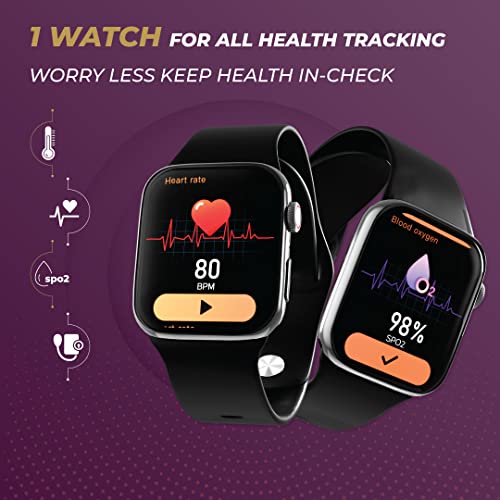 Hammer | 1.81" Large HD Display | Bluetooth Calling | Multiple Sports Modes | Pulse Ace Pro Smartwatch with IP67 Resistance, Heart Rate & SpO2 Monitoring