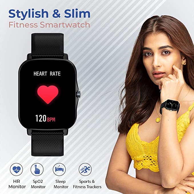 Ptron | 1.7" Display | Multiple Trackers | Waterproof Build | Force X10e Smartwatch with Activity Tracking, Heart Rate Monitoring & Multiple Sports Modes