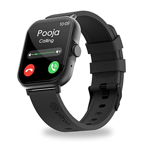 Ptron | 1.85" Full Touch HD Display | Bluetooth Calling | High Brightness | Force X12N Smartwatch with IP68 Waterproof, Health Tracking & Multiple Sports Modes