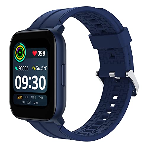 Realme | 1.69" HD Display | Temperature Monitor | Heart Rate Tracking | Techlife SZ100 Smartwatch with IP68 Resistance, SpO2 & Multiple Sports Modes