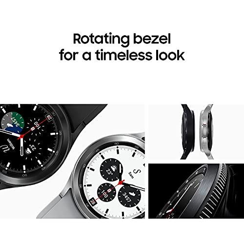 Samsung | Super AMOLED Display | GPS + Wi-Fi + BT | ECG & Body Composition | Galaxy Watch 4 Classic 46mm with Rotating Bezel, Wear OS & WR50 Resistance