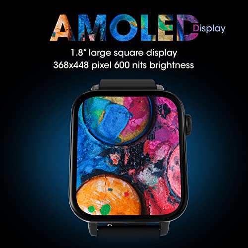 Zebronics Iconic AMOLED Smartwatch with 1.8" Display |  Bluetooth Calling |  Built-in Calculator & Multiple Sports Modes