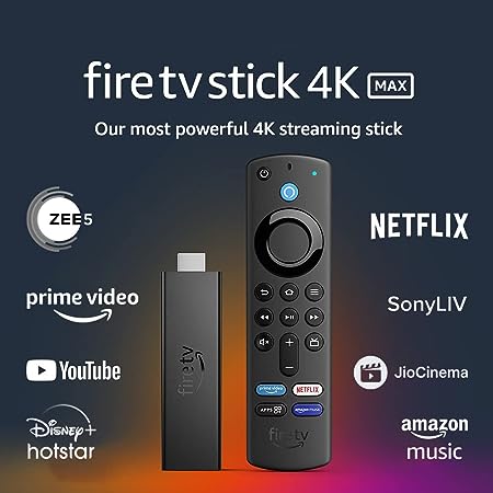 Amazon Fire TV Stick 4K Max streaming device, Wi-Fi 6, Alexa Voice Remote