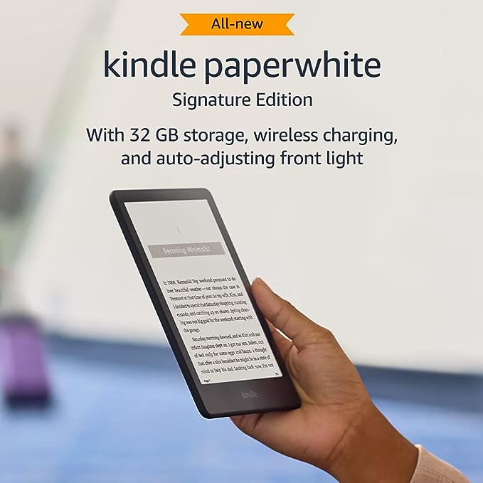 Kindle Paperwhite Signature Edition, With a 68 Inch display, Auto-adjusting front light