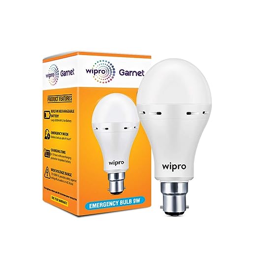 wipro 9W B22D LED White Emergency Bulb