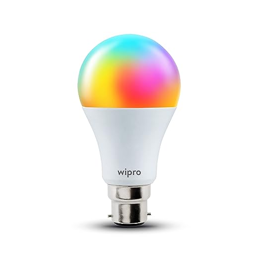 wipro B22D 125W Wi-Fi Smart LED Bulb with Music Sync for Amazon Alexa & Google Assistant