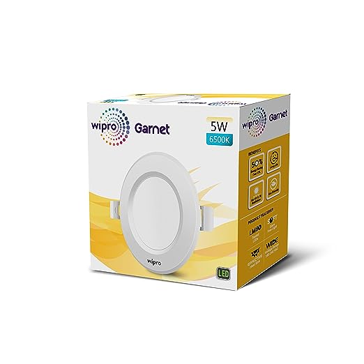 wipro Garnet 5-Watts Round LED Downlight
